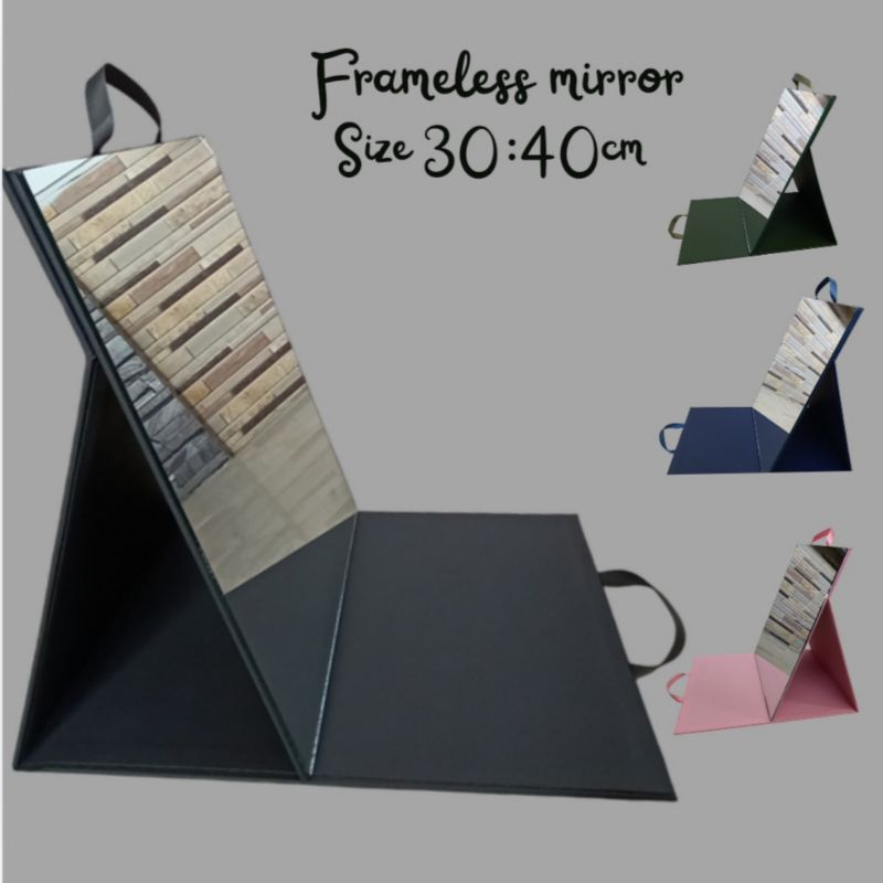 Jual Frameless Mirror Cermin Rias MUA Kaca Rias Cermin Lipat MUA ...