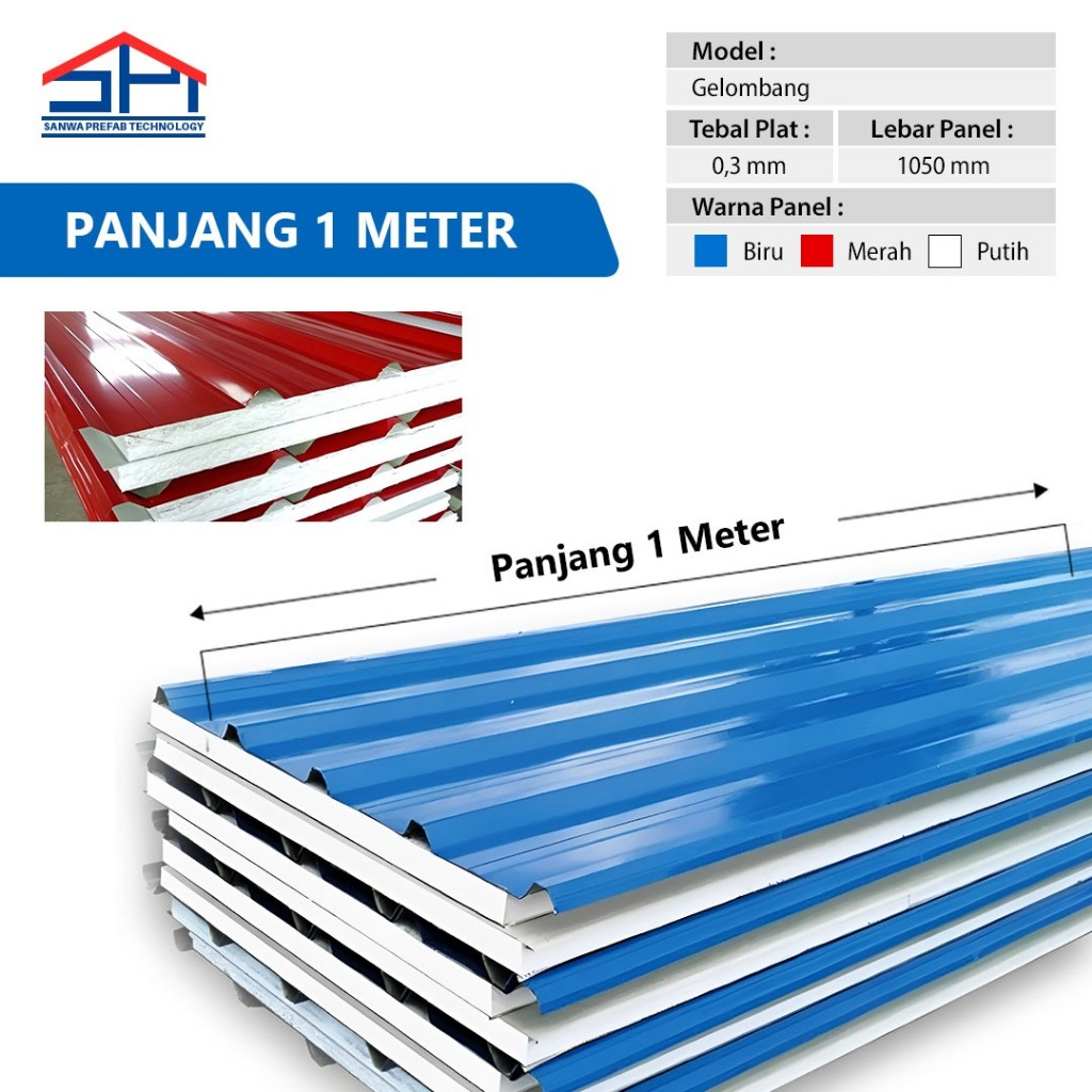 Jual Sanwa - Sandwich Panel Eps Atap Rumah Modular Prefabrikasi Office ...