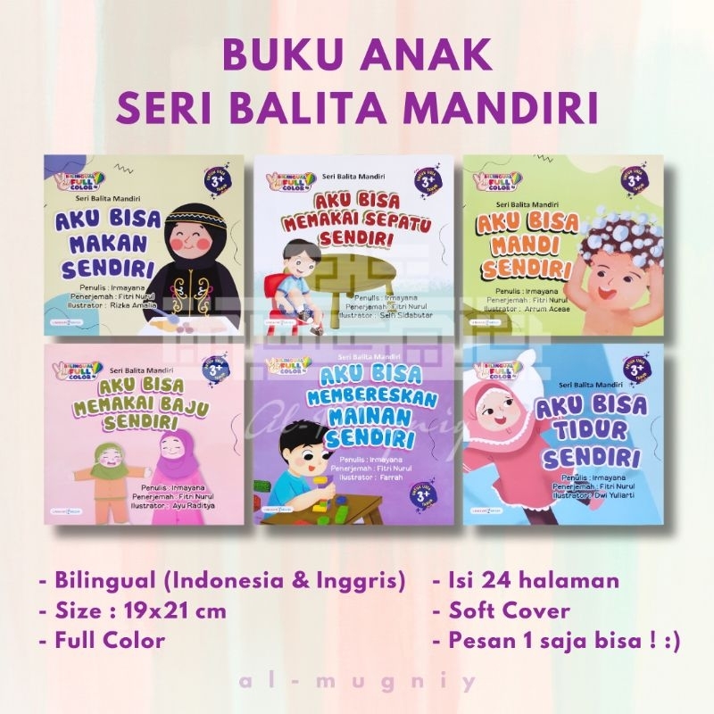 Jual Buku Cerita Anak Islami - Seri Balita Mandiri | Bilingual / 2 ...