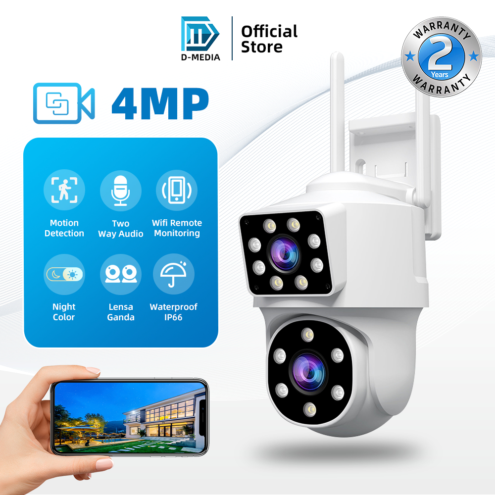 Jual Digimedia H063 CCTV WIFI Outdoor kamera 1080P Dual Lens Waterproof