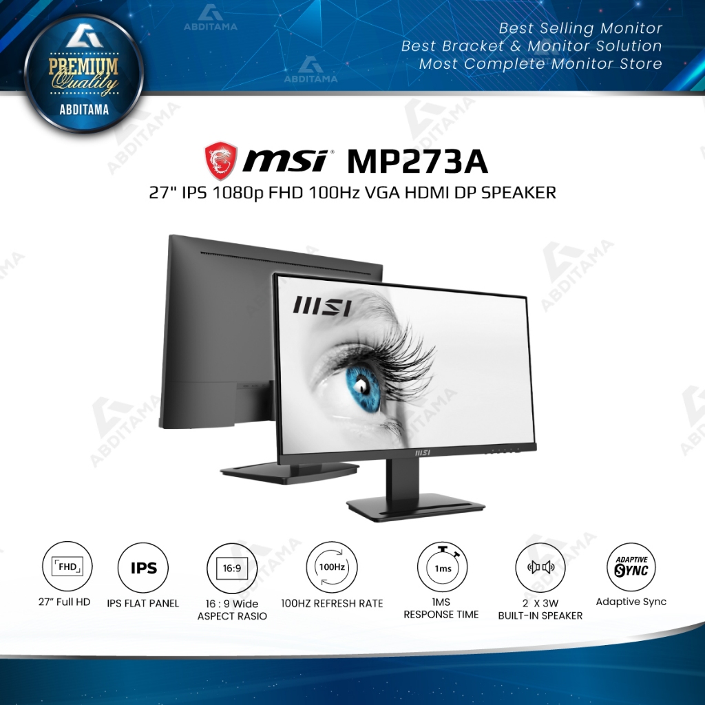 Jual Monitor LED MSI MP273A 27