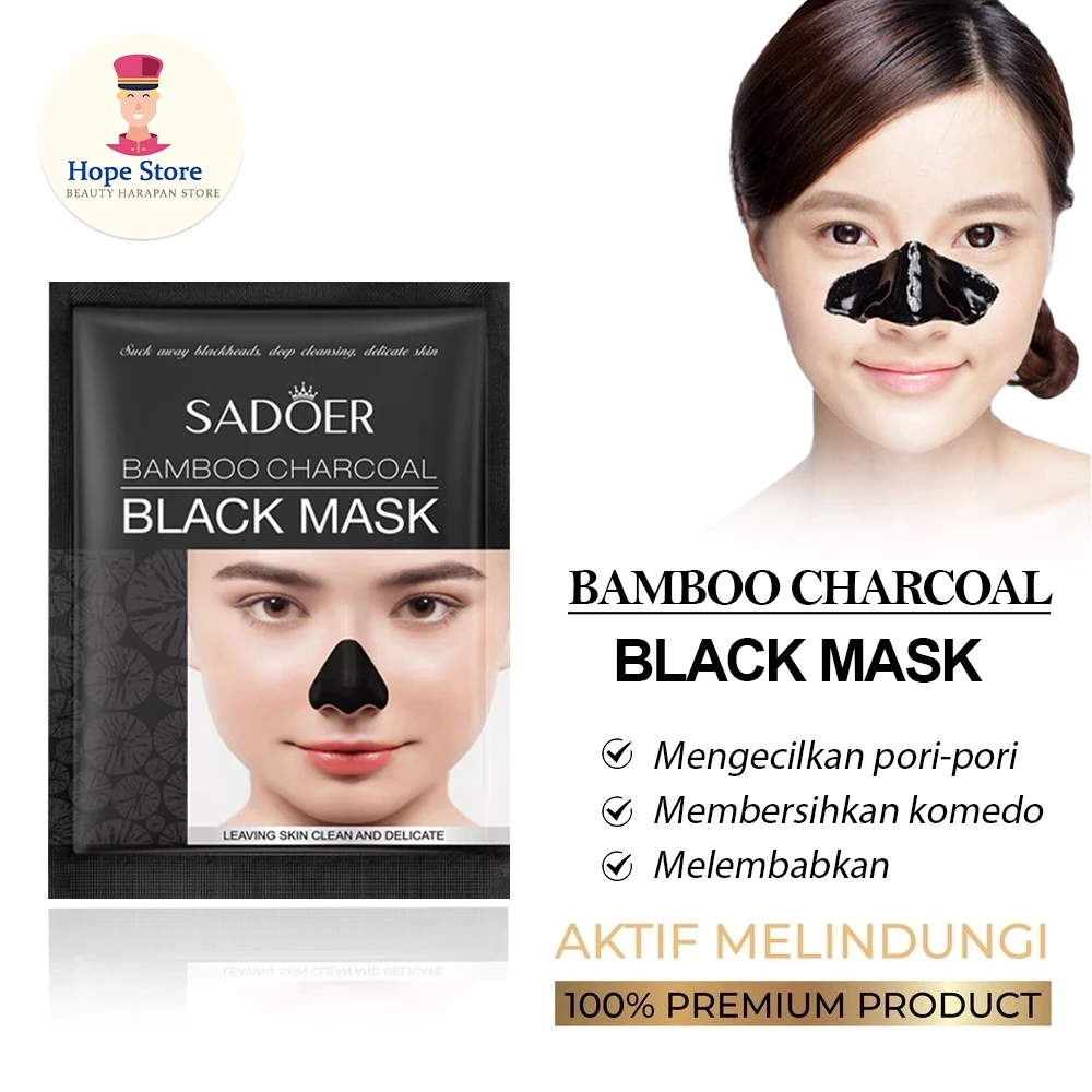 Black Mask Sadoer Charcoal Peel Off Masker Blackhead Komedo Ampuh | AutoStock