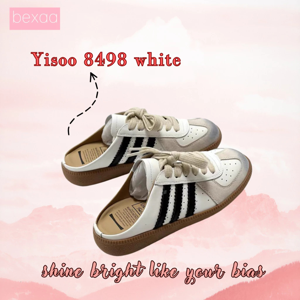 Jual BEXAA Yisoo 8498 White Sneakers sepatu mules slip on wanita ...