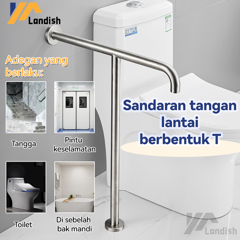 Ready&Garansi  Grab bar stainless kaki sus 304/ pegangan kamar mandi/ Grab bara disability/Bentuk Pegangan Lantai YY