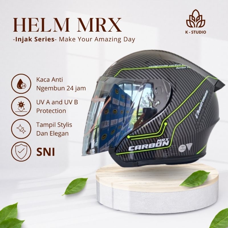 Helm Injak MRX Equss Half Face Nyaman Elegan Motorcycle