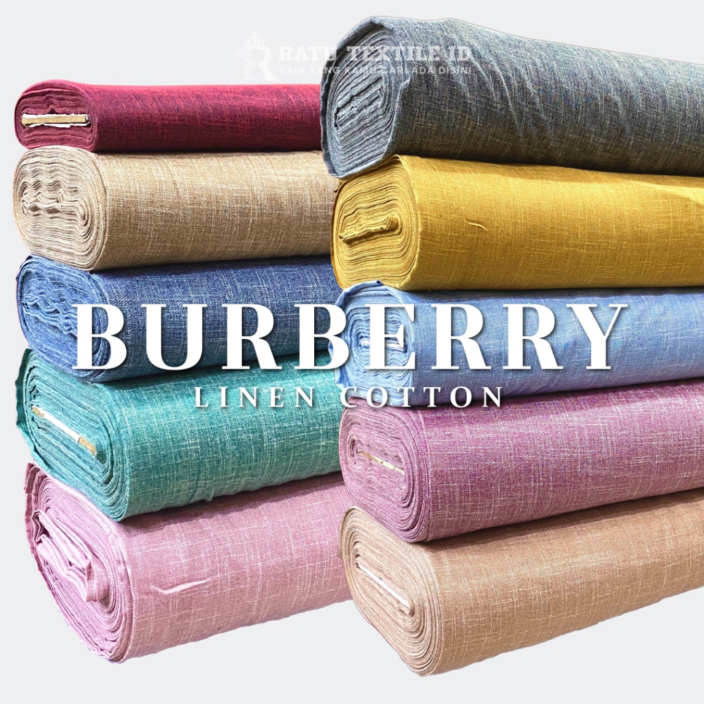 Jual Kain Katun Linen Kain Linnen Premium Kain Linen Burberry Polos Shopee Indonesia