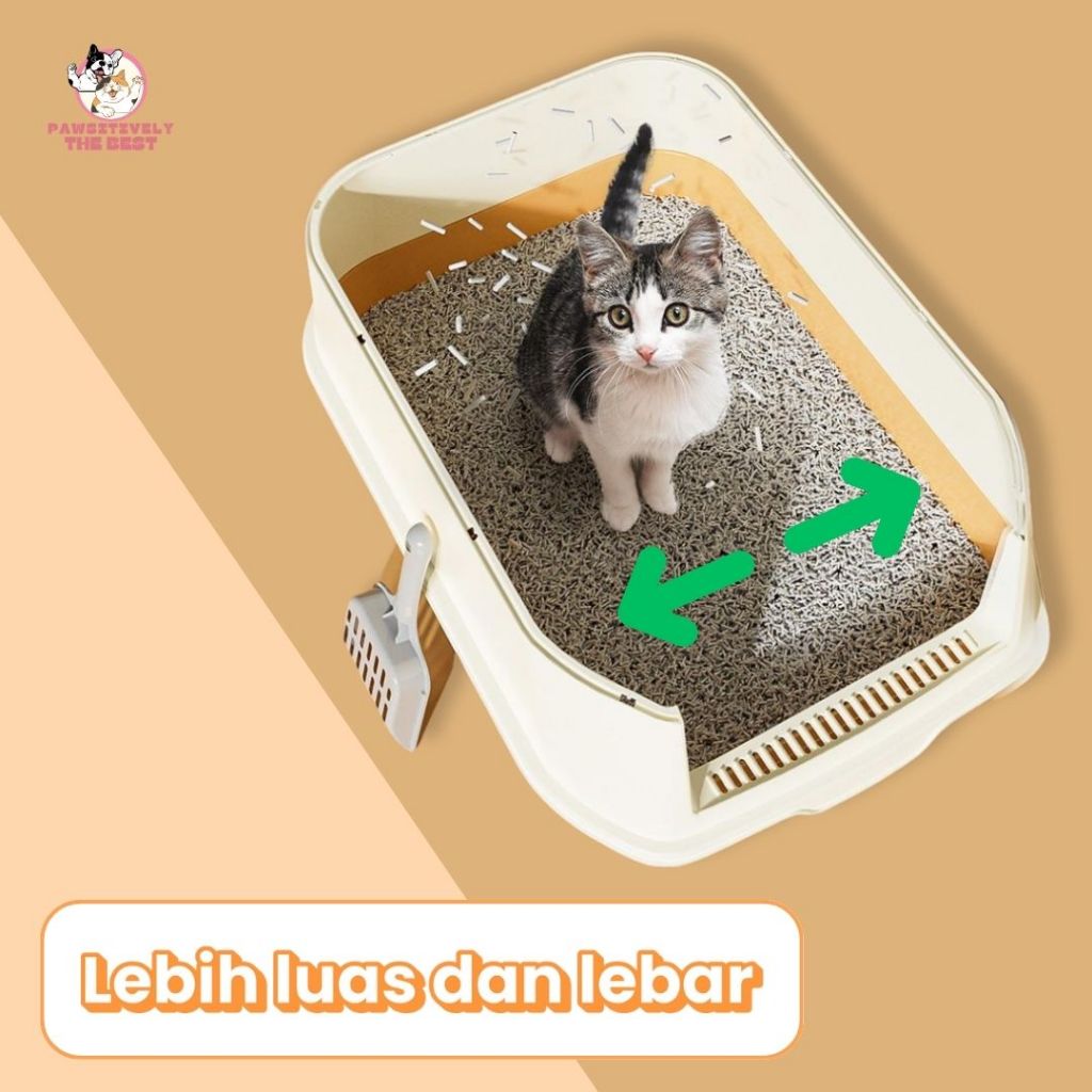 Jual Cat Litter Box Tertutup Dengan 2 Sisi Pintu - Bak Pasir Kucing ...
