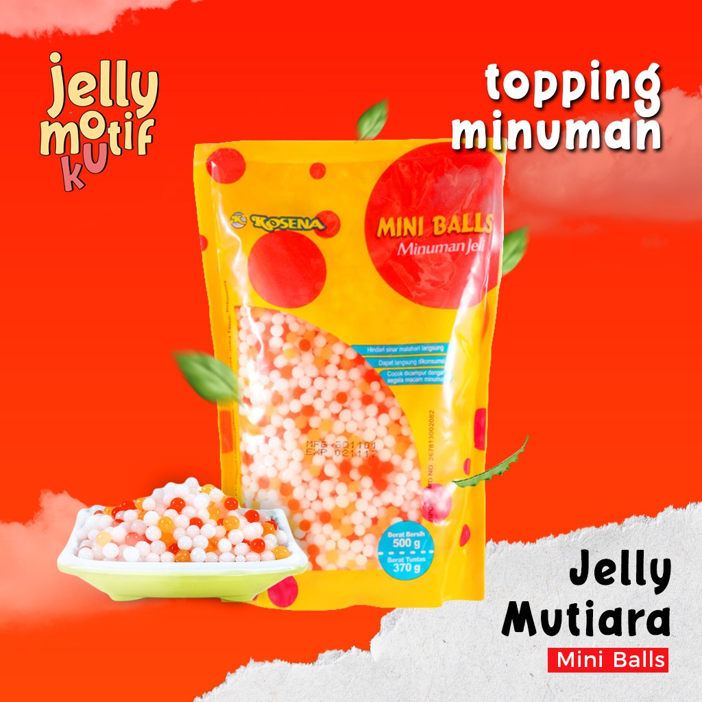 Jual Topping Minuman Jelly Bubble Mini Balls Jelly Mutiara Kosena 500g ...