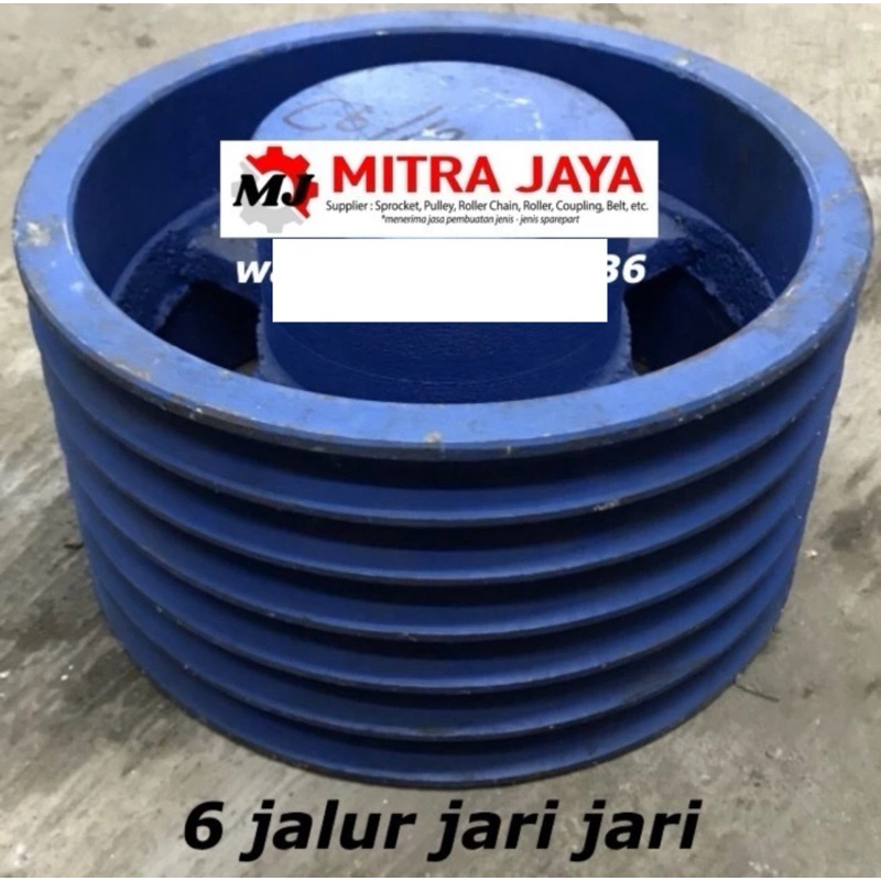 Jual PULI BESI JARI B6 x 12 inch POLI PULLEY PULLY BESI ANCURAN 6 JALUR ...