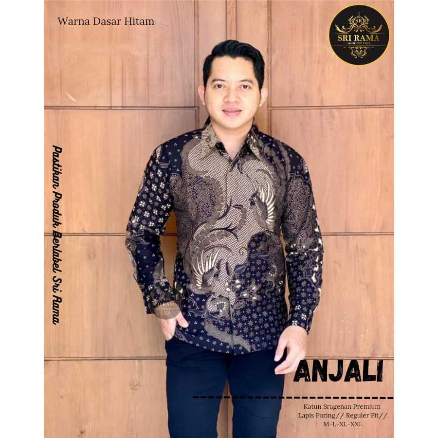 Jual Anjali Kemeja Batik Pria Lengan Panjang by Batik Sri Rama | Shopee ...