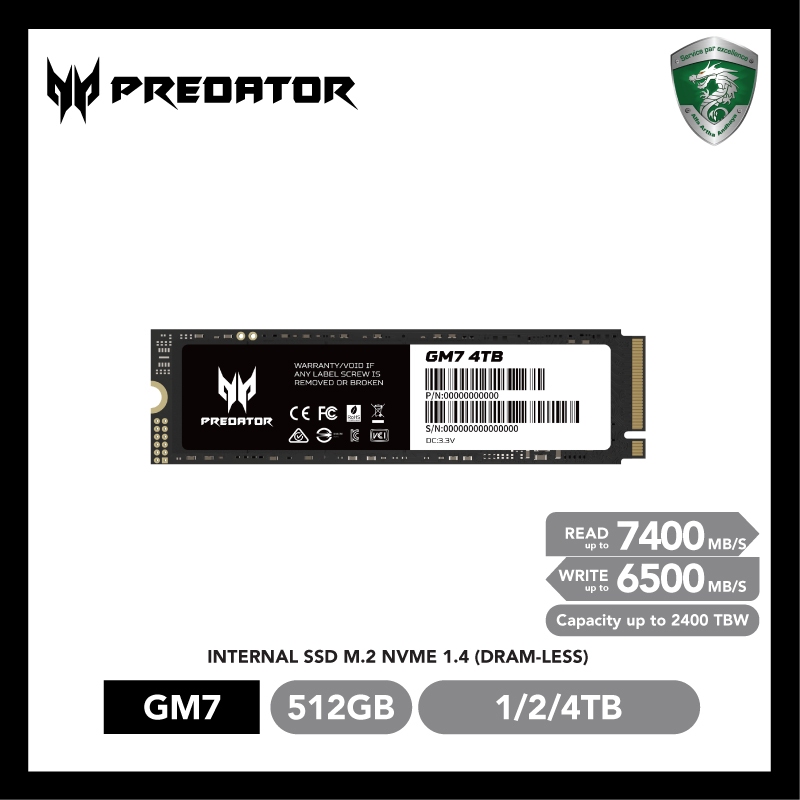 Jual PREDATOR GM7 M.2 NVMe PCIe Gen4 x4 SSD | Shopee Indonesia