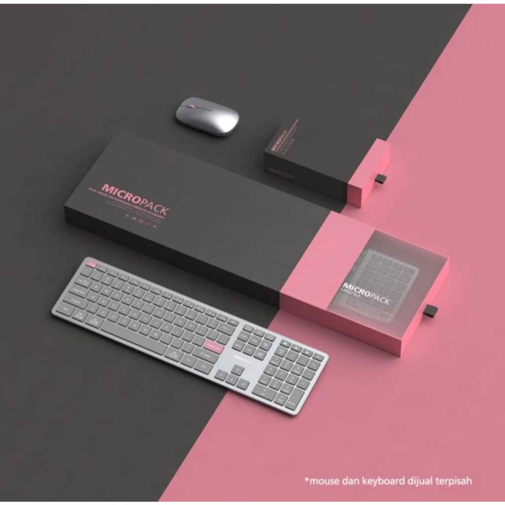 Jual Micropack Keyboard Wireless & Bluetooth - Rechargeable - Silent ...