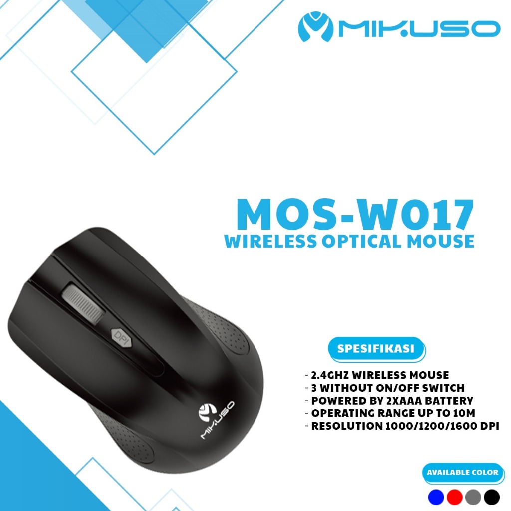 Jual Mikuso MOS-W017 Wireless Optical Mouse | Shopee Indonesia