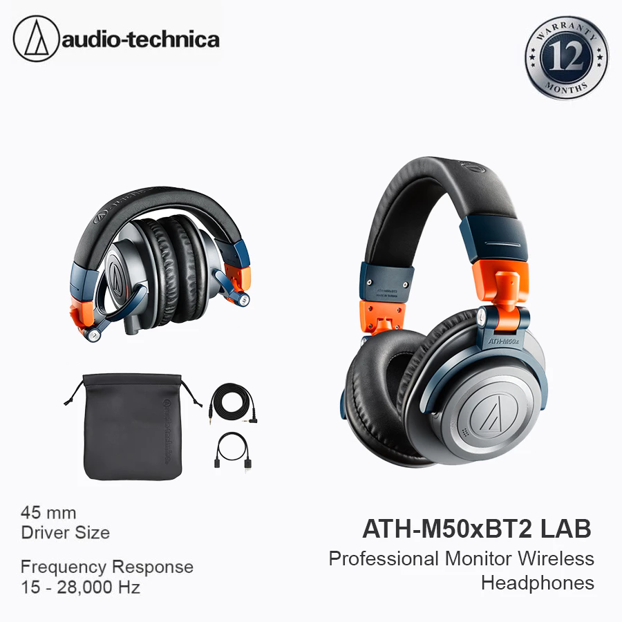 Audio-Technica ATH-M50xBT2 LAB Professional Monitor Headphones Limited Edition