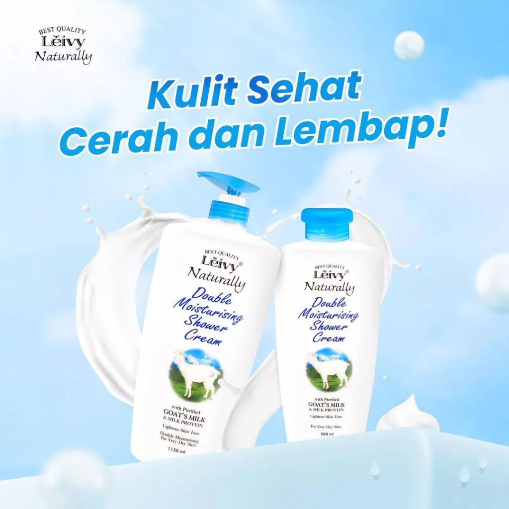 Pratinjau Leivy Body Wash Sabun Mandi Shower Cream Sabun mandi Goat's Milk 500 ml Pump