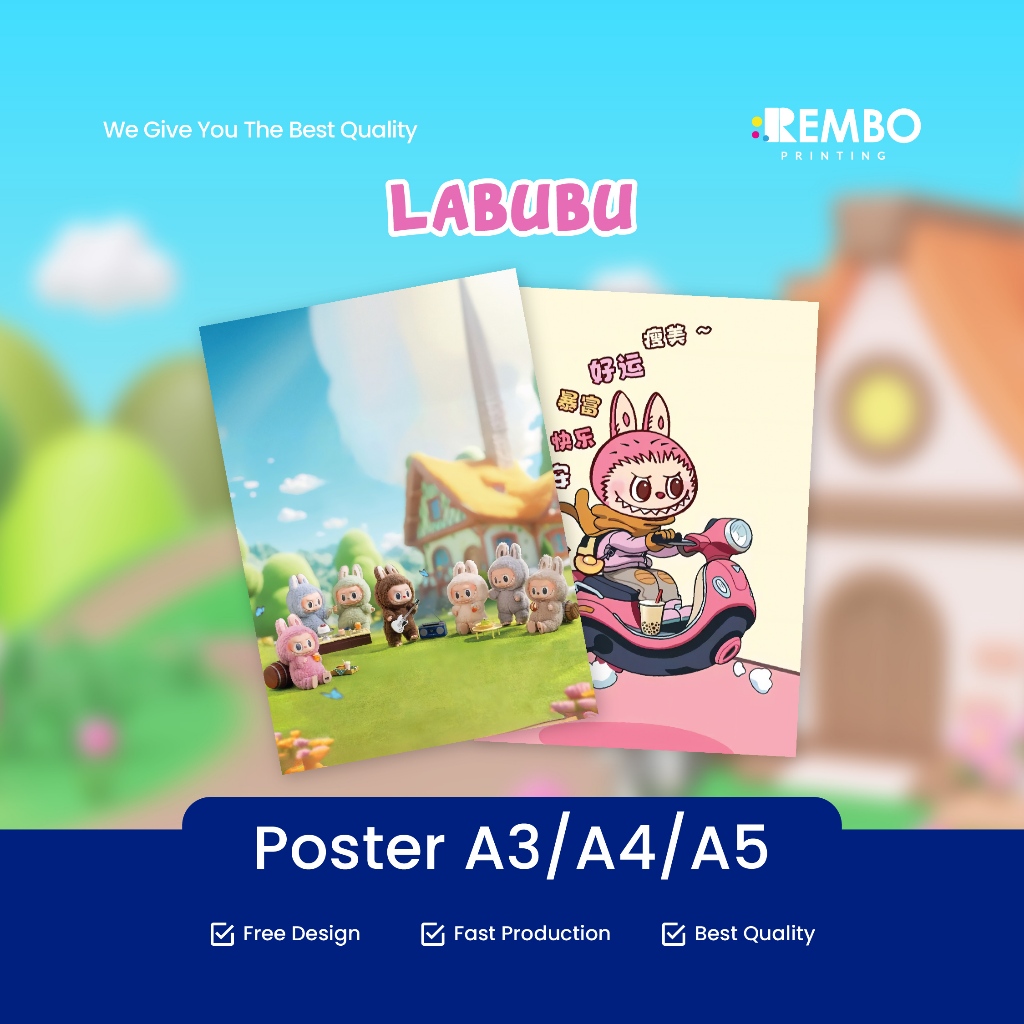 Jual Cetak Poster LABUBU / Poster Labubu / Poster Aesthetic / Poster ...