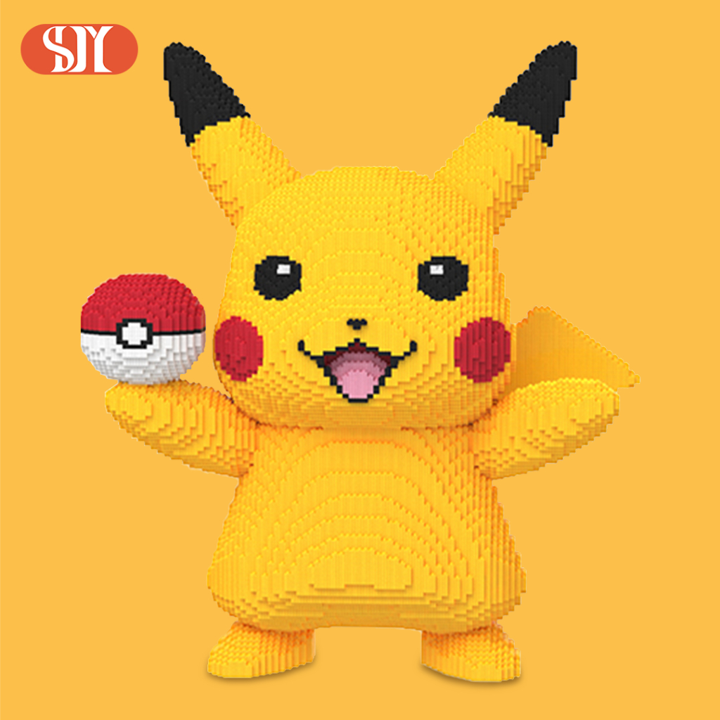 Jual Mainan Nano Block Bricks Pokemon Pikachu Poke Ball Jumbo 3D Model ...