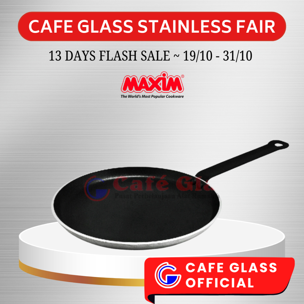 Maxim Pro Series Wajan Teflon Anti Lengket 25Cm Crepiere