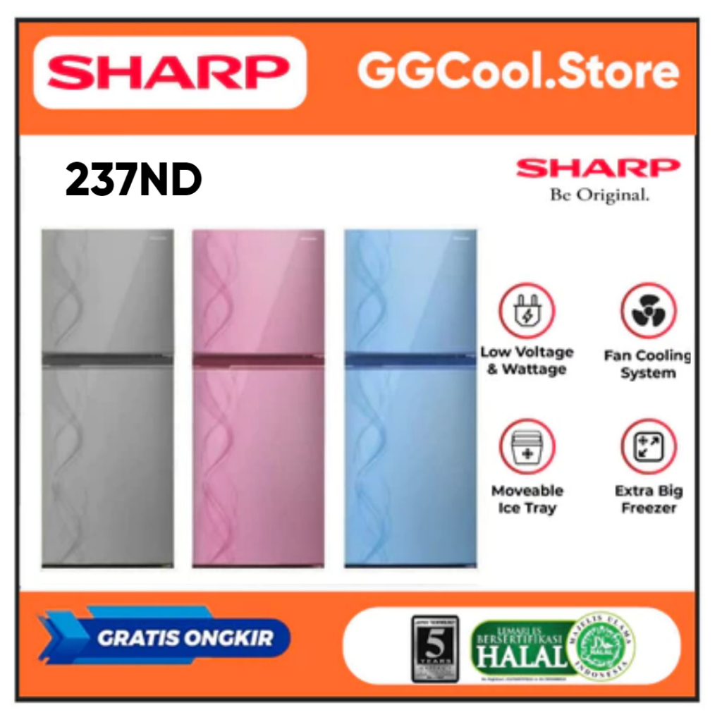 Jual Kulkas Sharp 2 Pintu SJ 237ND Kulkas 2 Pintu Sharp Lemari Es Sharp ...