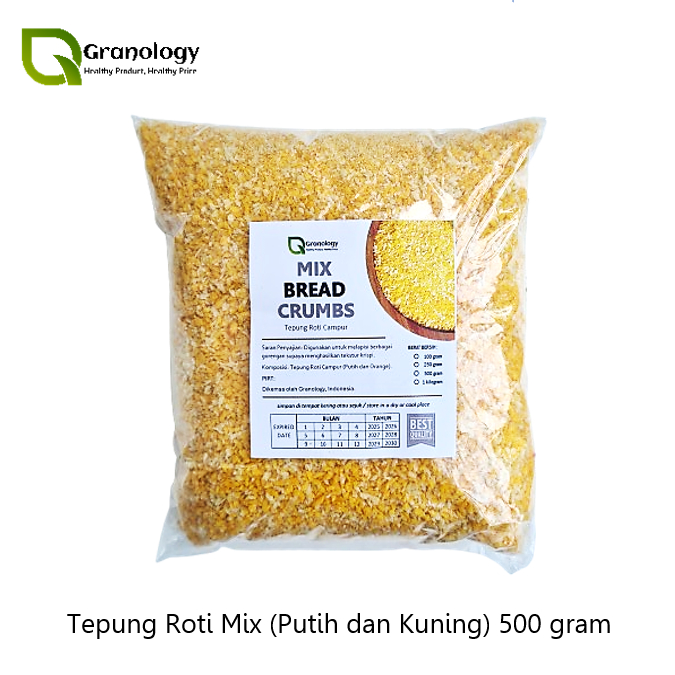 Jual Tepung Roti Panir Mix / Breadcrumb Mix (500 gram) by Granology ...