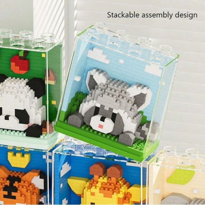 Jual BlockzooBox Animal Building Block , Pig Tiger Capybara Elephant ...