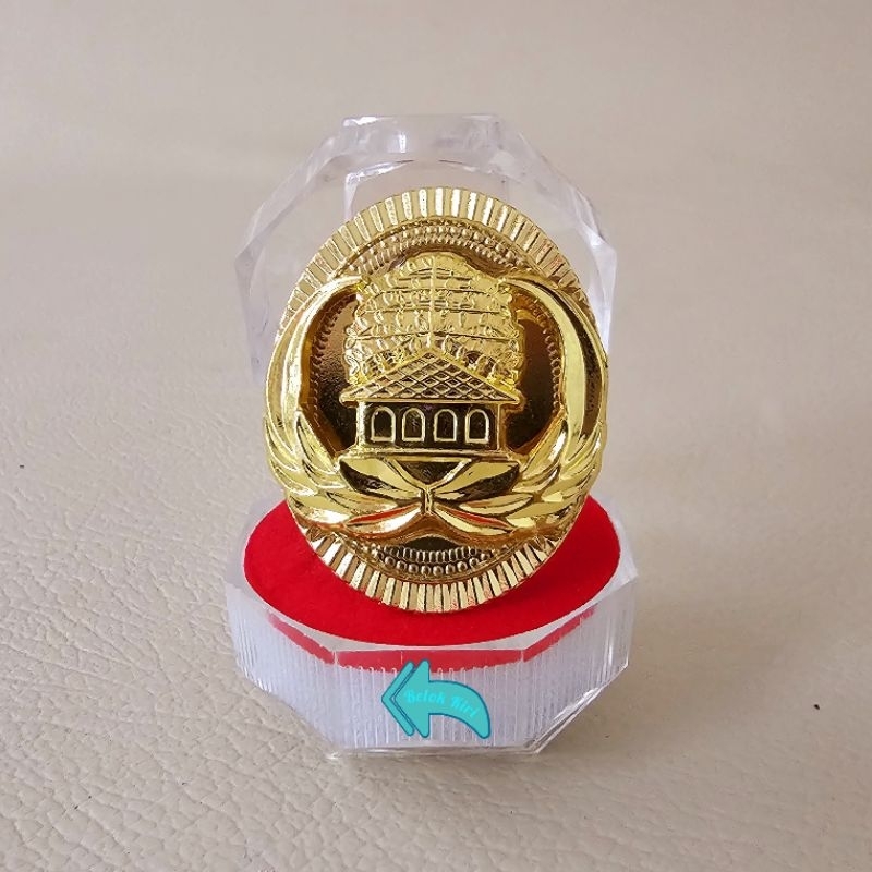 Jual Pin Korpri Asn Oval Timbul Gerigi Kuningan Magnet Shopee Indonesia