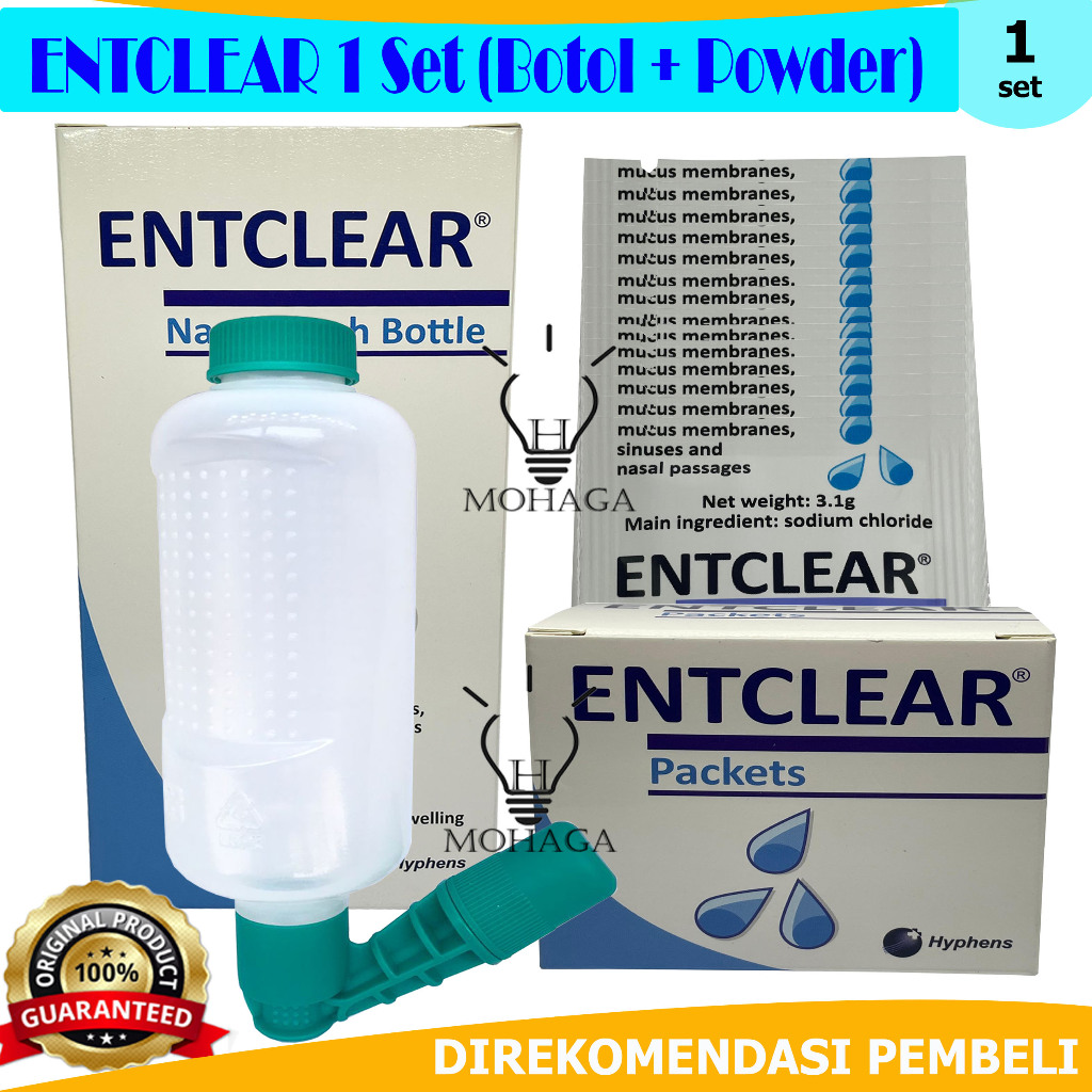 Jual ENTCLEAR 1 SET ( 1 BOTOL dan POWDER 20 Sachet ) | Shopee Indonesia