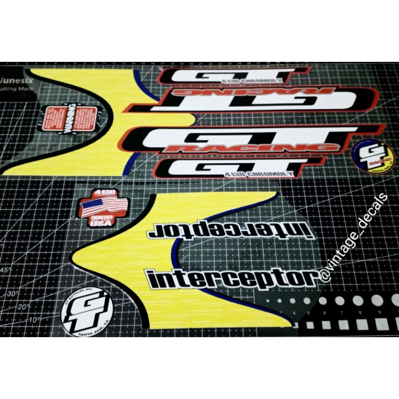 sticker decals replacements BMX GT interceptor