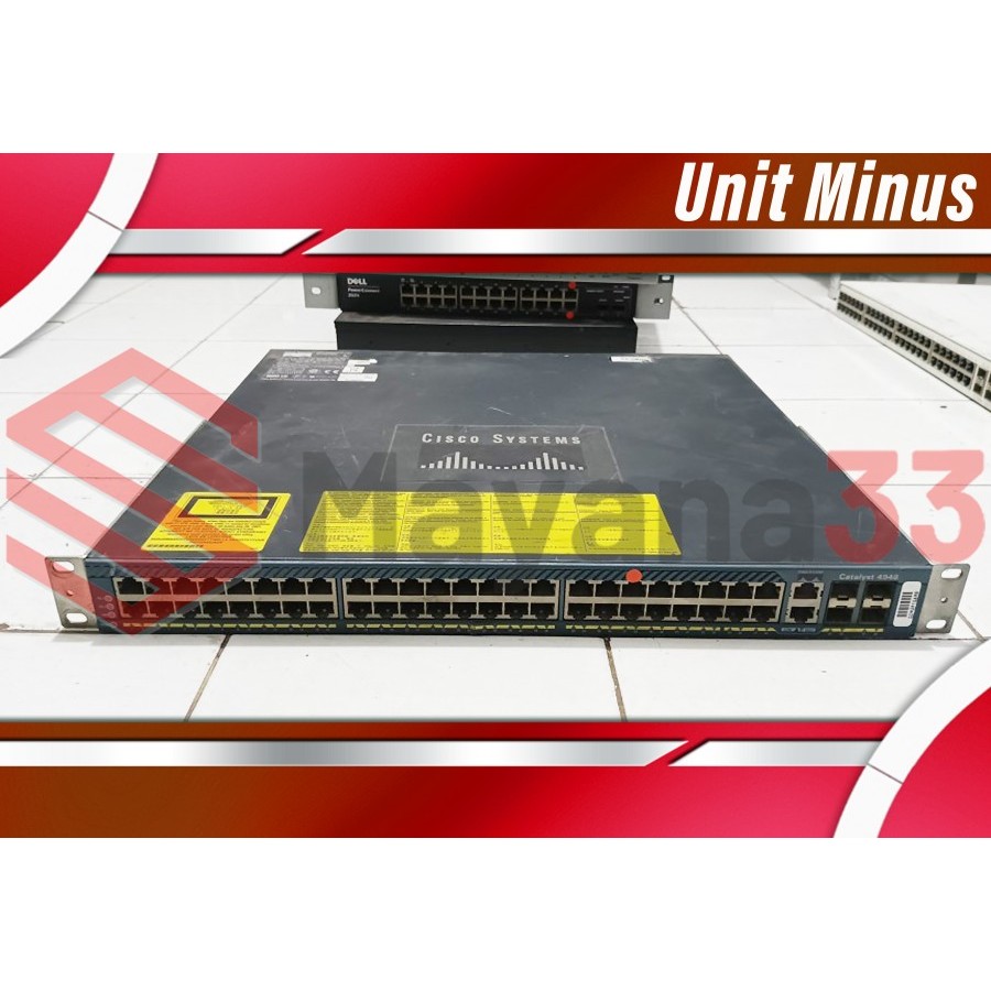 Jual Switch Hub Cisco Catalyst 4948 48 Port Gigabit 2 Slot Module 10GB ...