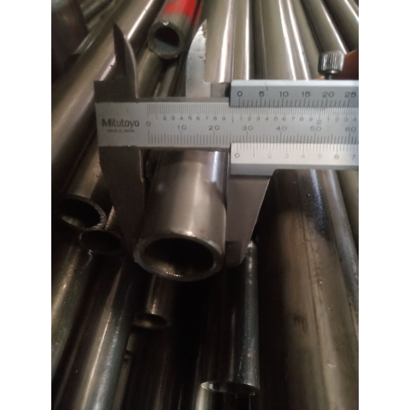 Jual pipa besi OD 27mm ID 21mm tebal 3mm panjang 20cm s.d 50cm | Shopee ...