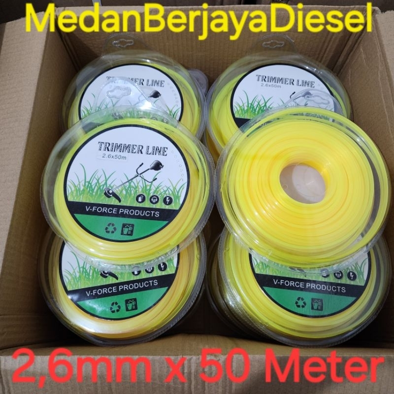 Jual Thrimmer Line Tali Senar Nylon Pisau Senar Mesin Potong Rumput ...
