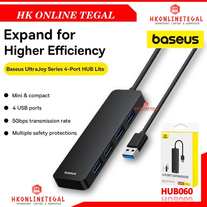Jual USB HUB 3.0 BASEUS Ultra Joy Series 4-port Hub lite 15 cm - Hitam ...