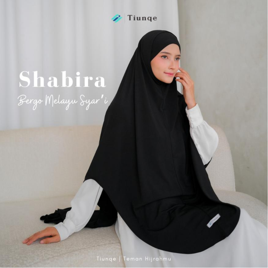 TIUNQE Shabira Bergo Melayu Syari Plus Soft Inner Tali Antem Khimar Malay Instan XXL Jumbo Jersey Korea Premium