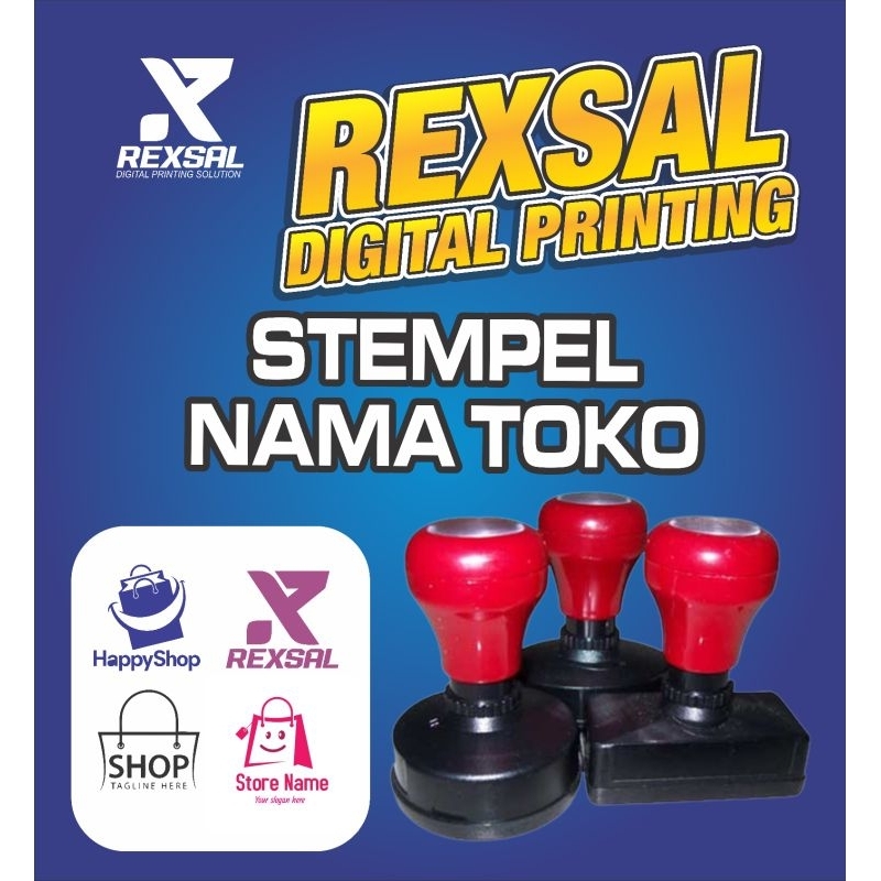Jual stempel nama toko,stempel flash,stempel toko otomatos | Shopee ...
