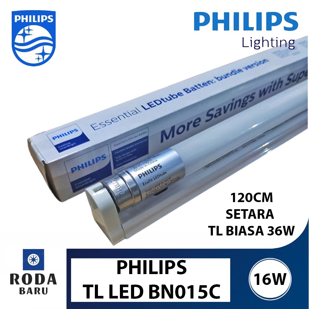 Jual Philips Lampu TL LED Bn015C 18w / 16w 1200mm / 8w 600mm Komplit ...