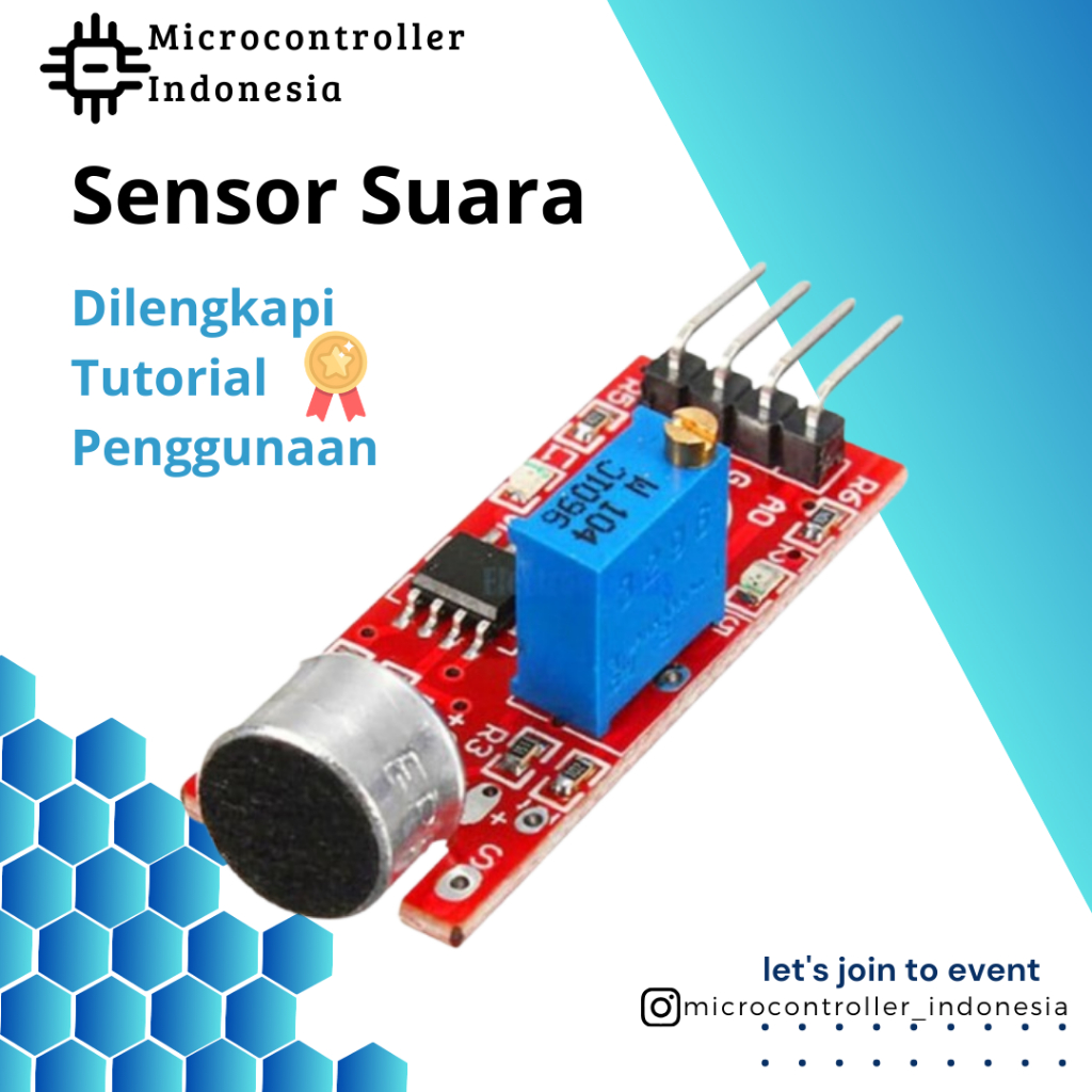 Jual Microphone Sensor Suara High Sensitivity Sound Detection Module KY ...