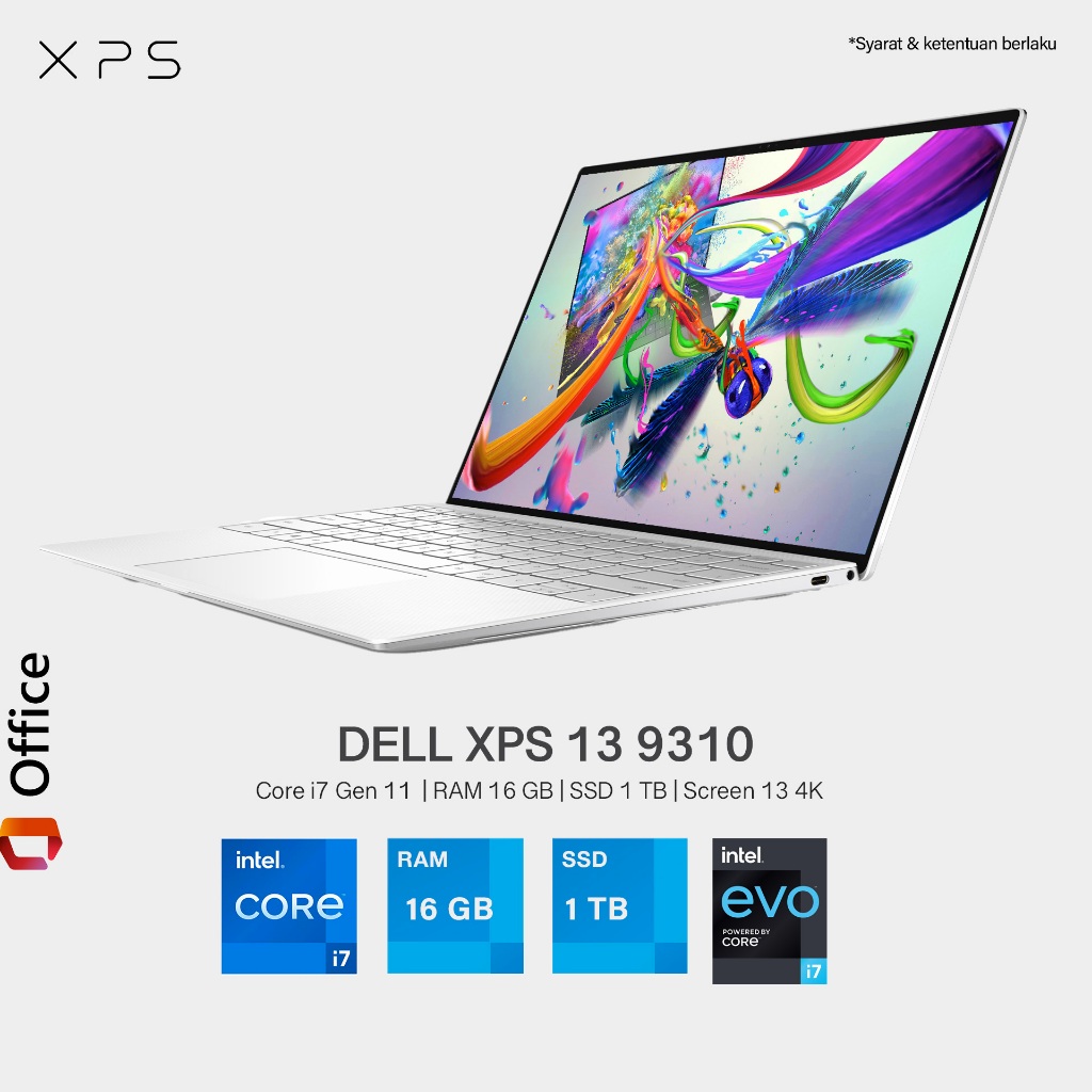 Dell XPS 9310 第11世代 Core i7 16/1TB 端 4K+ 