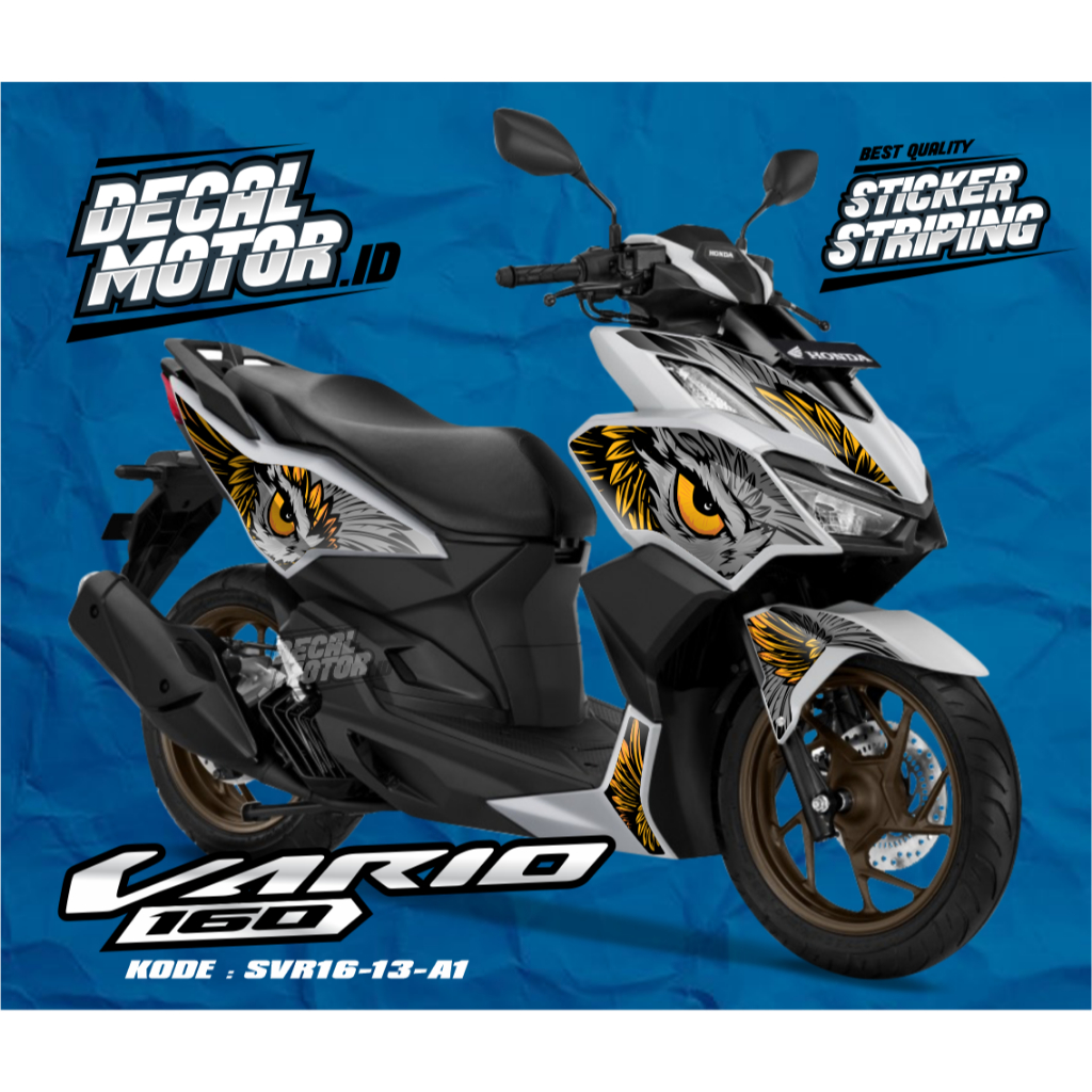 Jual Stiker Striping Body Motor Vario 160 Desain Variasi Custom Motif ...