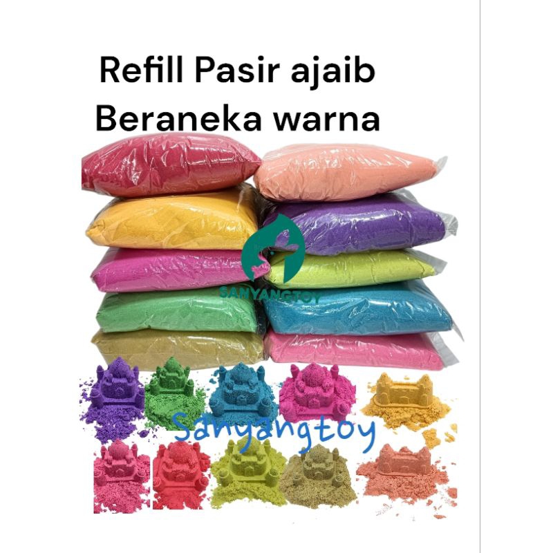 Jual Refill Mainan Pasir Refill 500,1000gram pasir import | Shopee ...