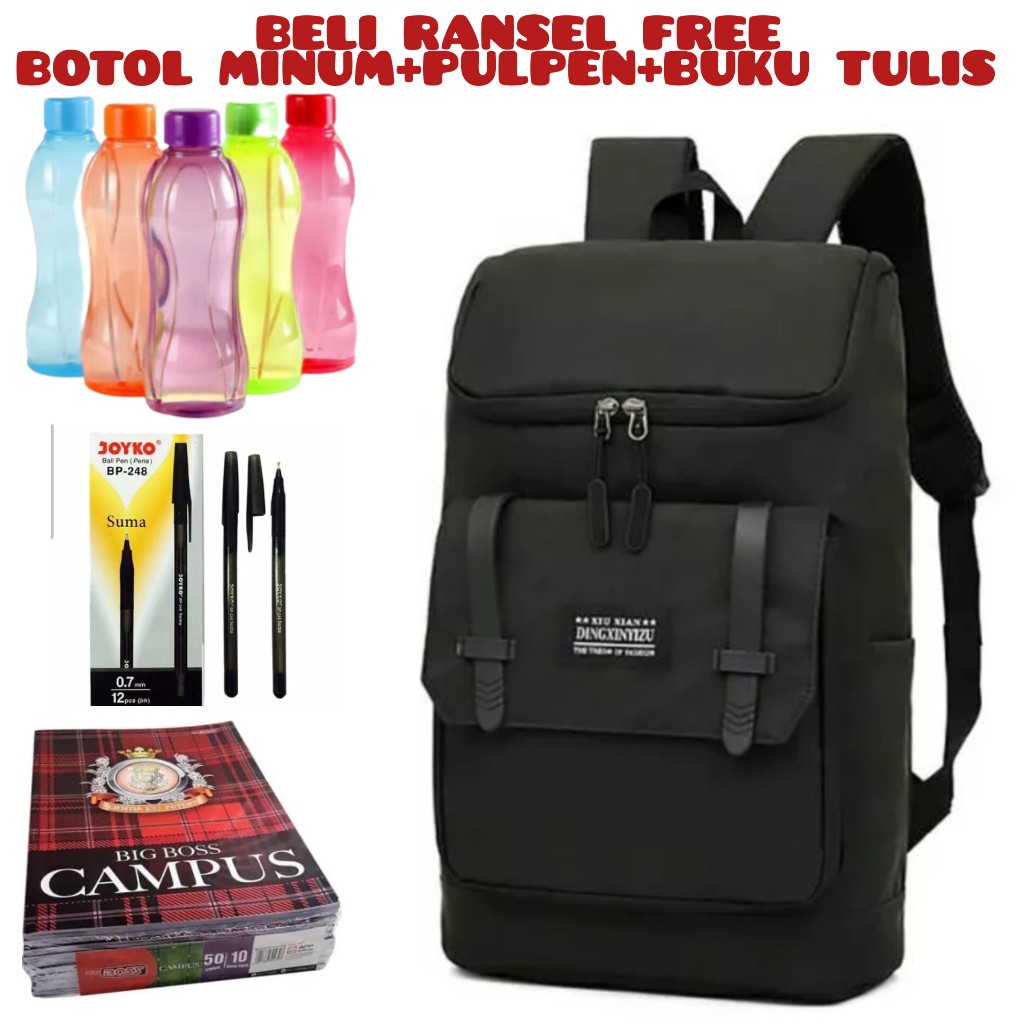 Jual Beli 1 Dapat 4 - Tas Ransel Pria ZB RDN 069 Ransel Punggung