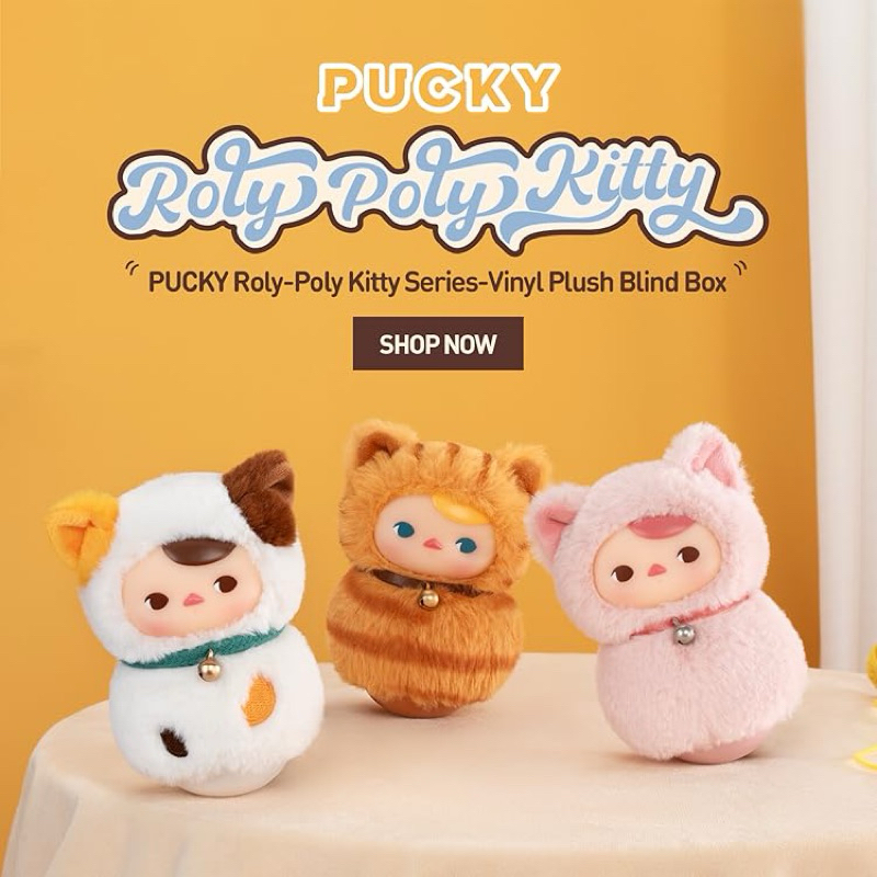 Jual PUCKY Roly Poly Kitty Series Vinyl Plush Blind Box POP MART - 6 ...