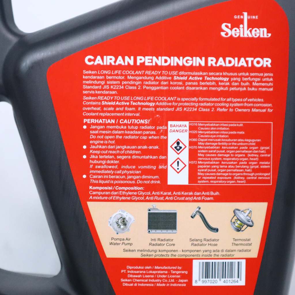 Jual Seiken Air Radiator Coolant 30/70 Merah 4 Liter Cairan Pendingin ...
