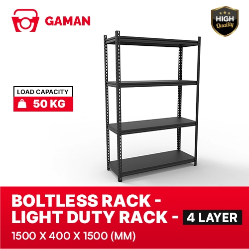 Jual BOLTLESS RACK - LIGHT DUTY RACK - 4 LAYER - SIZE 1500 x 400 x 1500 ...