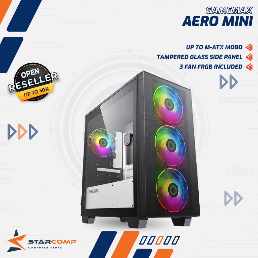 Jual GAMEMAX CASING CPU AERO MINI GAMING CASE | Shopee Indonesia