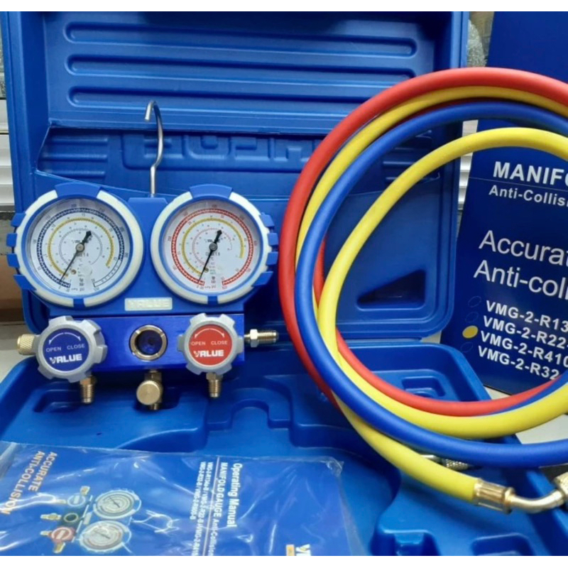 Jual MANIFOLD SET VALUE R410 | ANALYZER AC VALUE VMG-2-R410A-B (KEMASAN ...