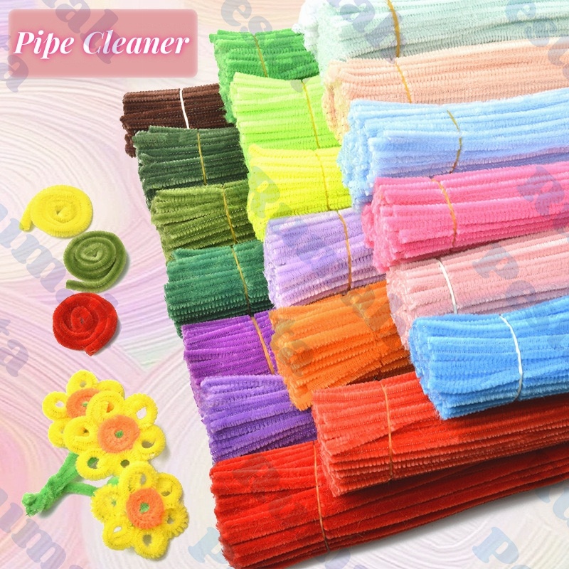 100Pcs Kawat Bulu Mercy Pastel / Mainan Anak Craft Diy