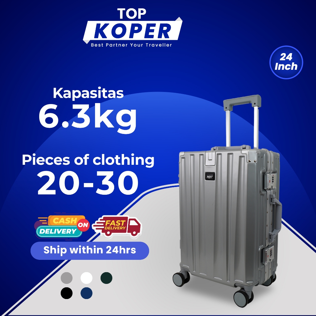 Jual NEW Produk Koper Alumunium 24 inch Koper Travel Kabin TSA LOCK ...