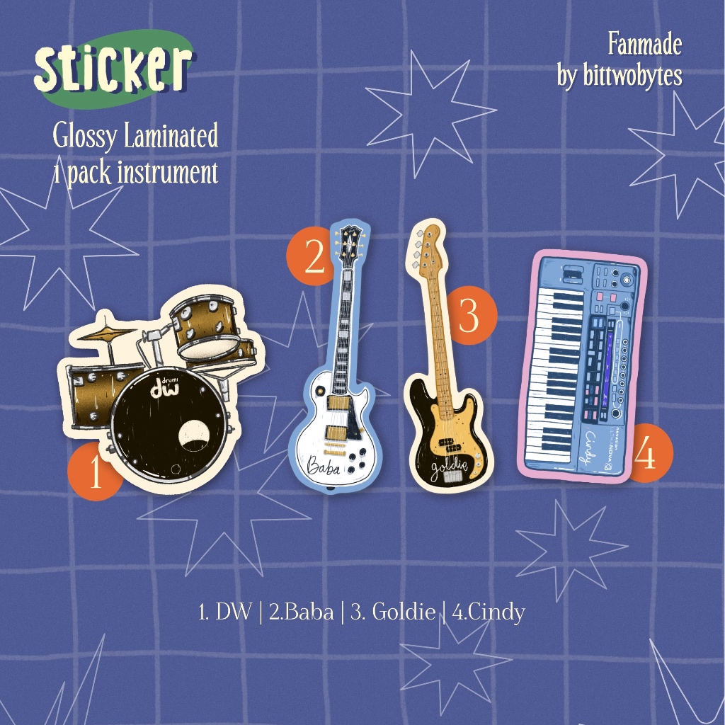 Jual BITTWOBYTES - DAY6 INSTRUMENT VOL. I STICKER PACK & PIN BUTTON ...