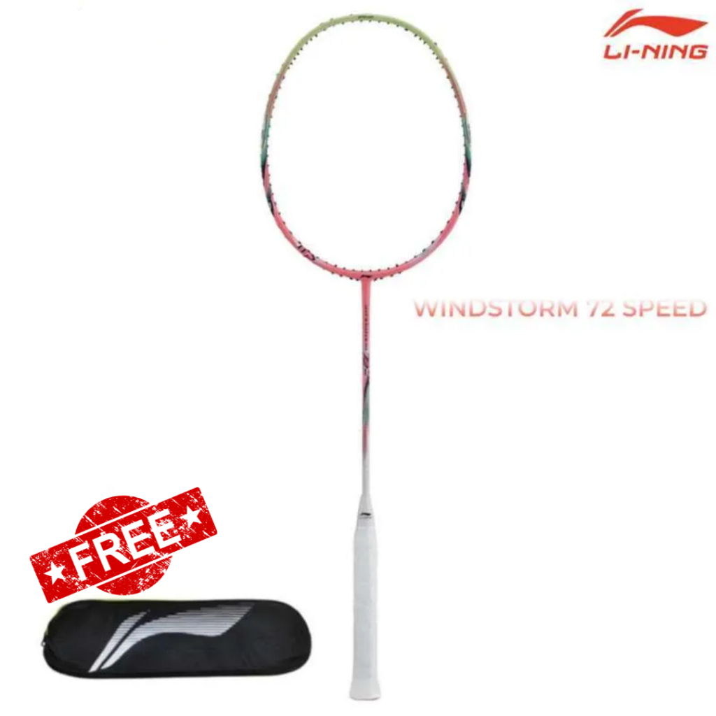 Jual Raket Badminton Lining Li-ning Windstorm 72 Speed White Pink ...