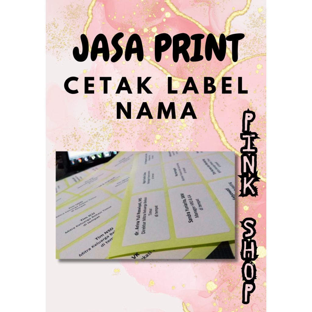 Jual Cetak Label Nama Undangan 103 | Shopee Indonesia